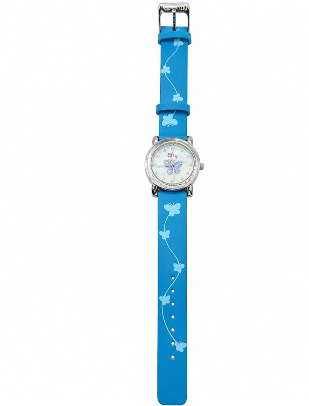 AflY Blue Butterfly Genuine Leather Watch – New in Box –